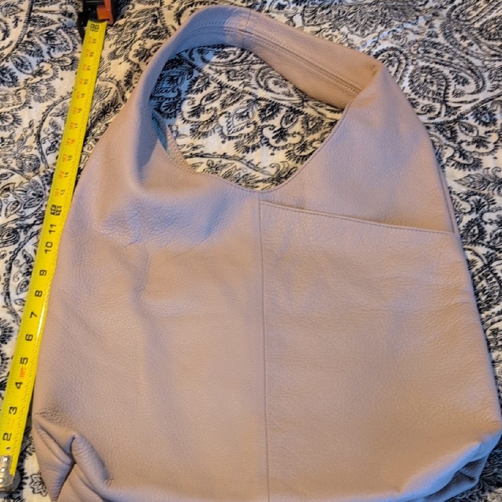 Chic Pink Leather Hobo Bag
